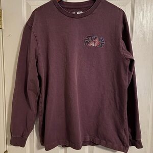 Gap X Star Wars collab long sleeve purple t-shirt Large